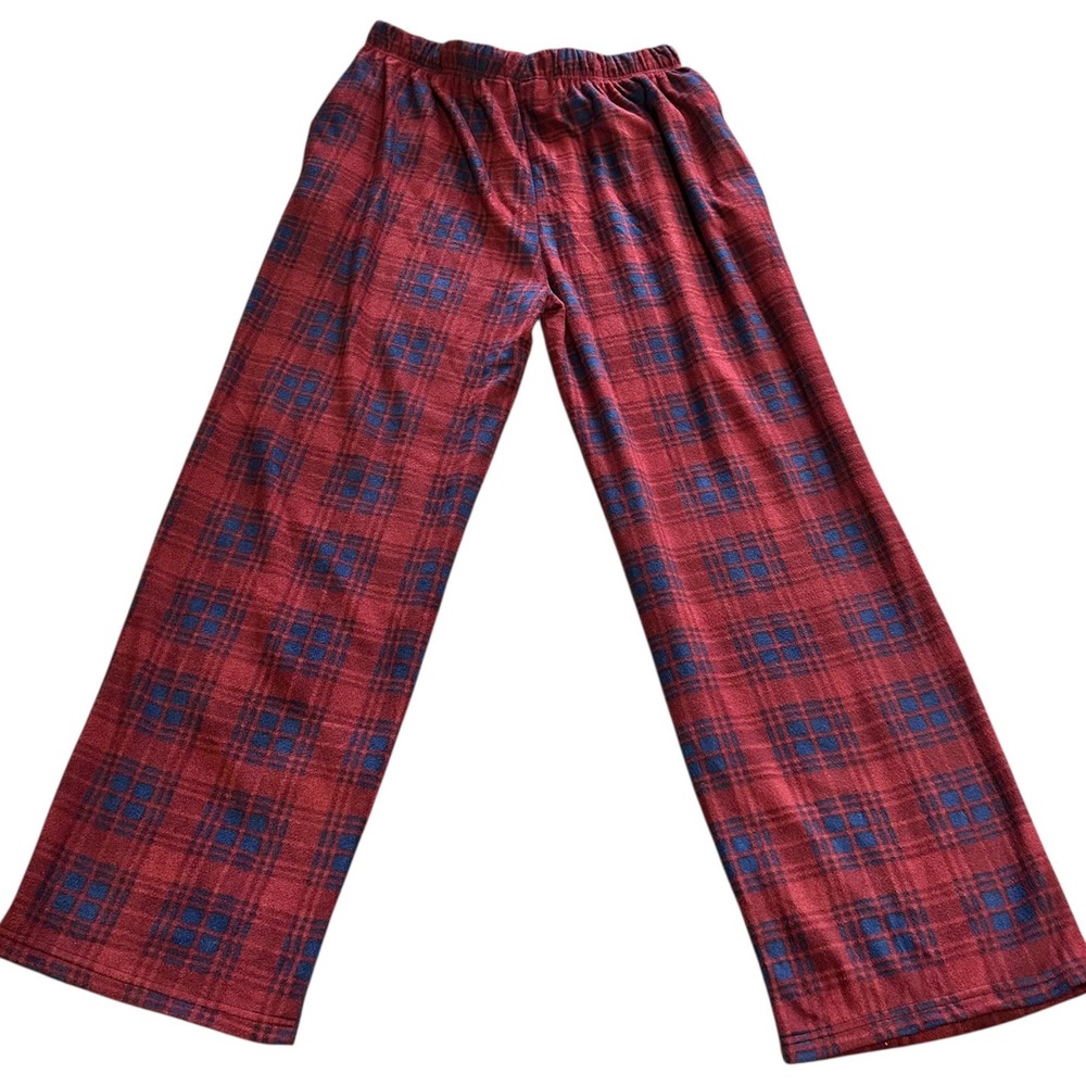 Stillwater Supply Co Pajama Pants Mens 2XL Burgundy Flannel Plaid Loungewear - Picture 4 of 4